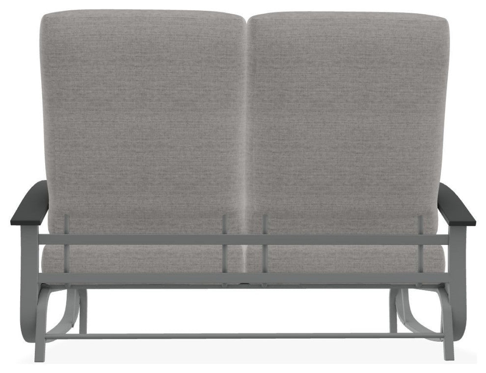 Belle Isle Cushion Deep Seating 2-Seat Glider, Graystone/Graphite