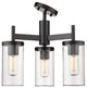 Semi-Flush Mount in Black, 17