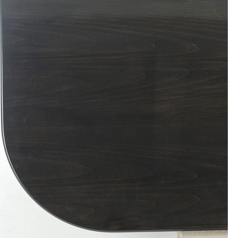 Resource Decor Shield Dining Table, Black Maple/Rose Gold