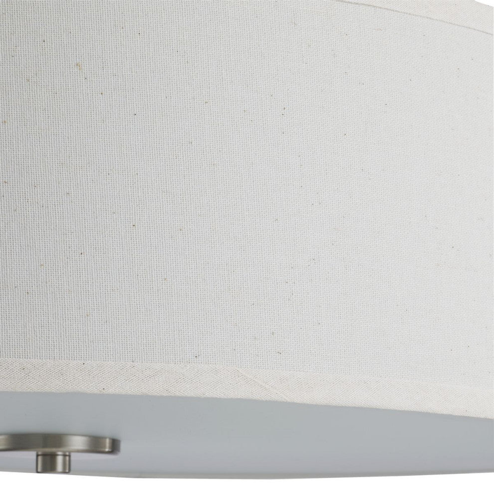 Inspire Collection Brushed Nickel 3-Light 18" Semi-Flush Mount