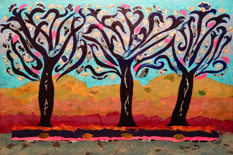 "Winter Scene 1" Painting Print on Canvas by Lisa Mee