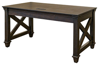 Traditional Wood Writing Desk Dark Brown