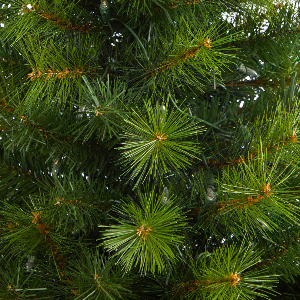 5' Green Valley Pine Faux Xmas Tree W/Lights & 201 Bendable Branches