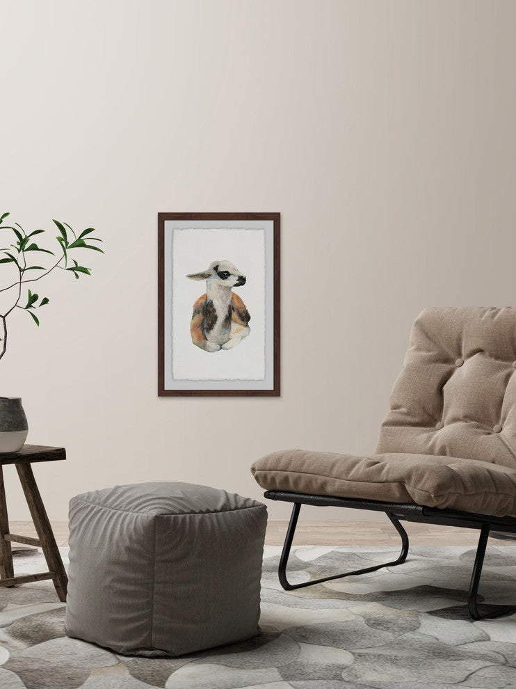 "Laying Llama" Framed Painting Print, 24"x36"