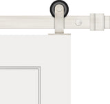 Shaker 2-Panel Prime Wood Interior Barn Door, Stainless Hardware, 42"x84"