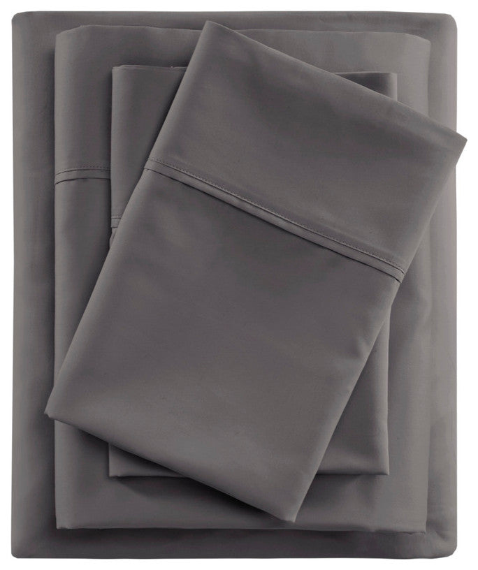Beautyrest 600 Thread Count Cooling 4-Piece Sheet Set, Grey, Full