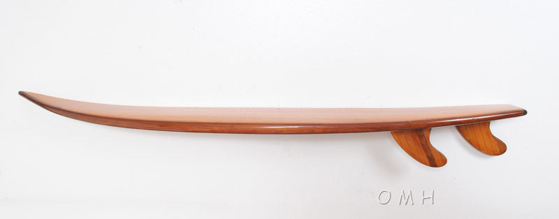 Half-Surfboard Shelf handmade wooden boat