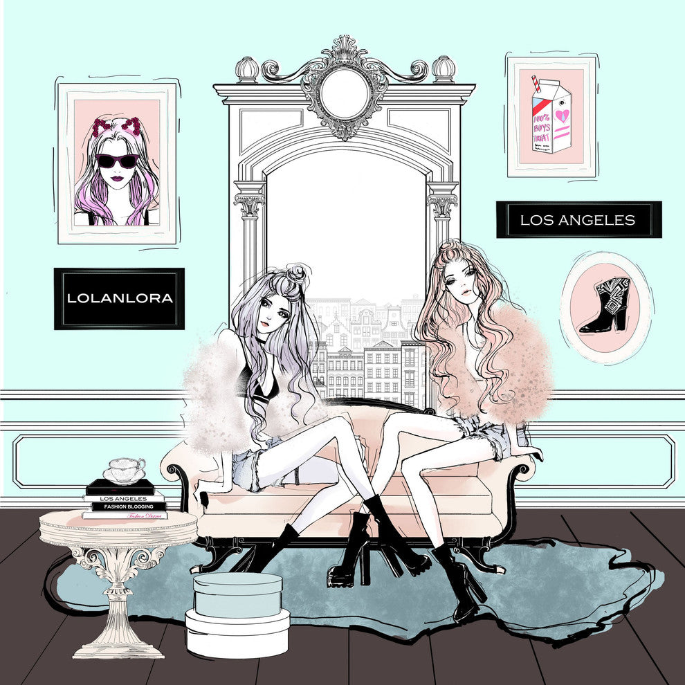 "LA Shopping" Painting Print on Wrapped Canvas