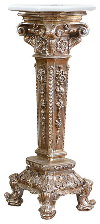 Faria Silver Plant/Telephone Stand, Silver