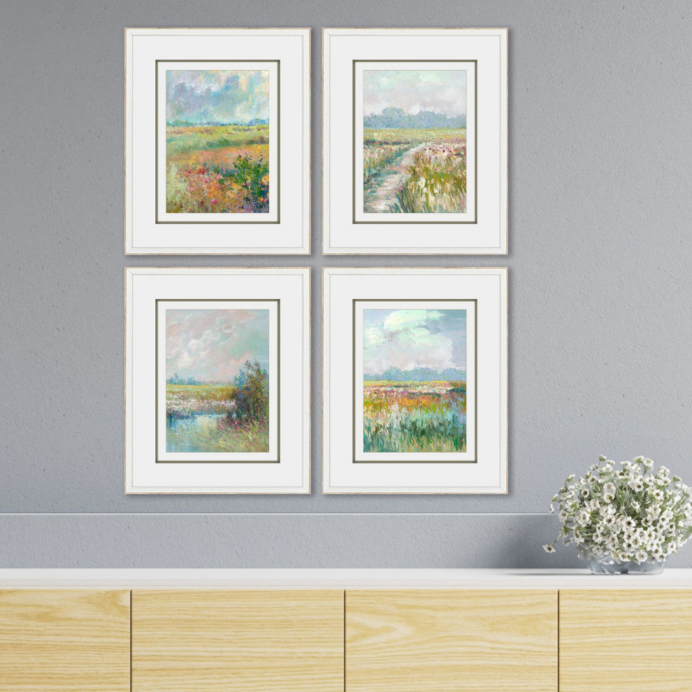 Colors of Spring Framed Art, 4-Piece Set