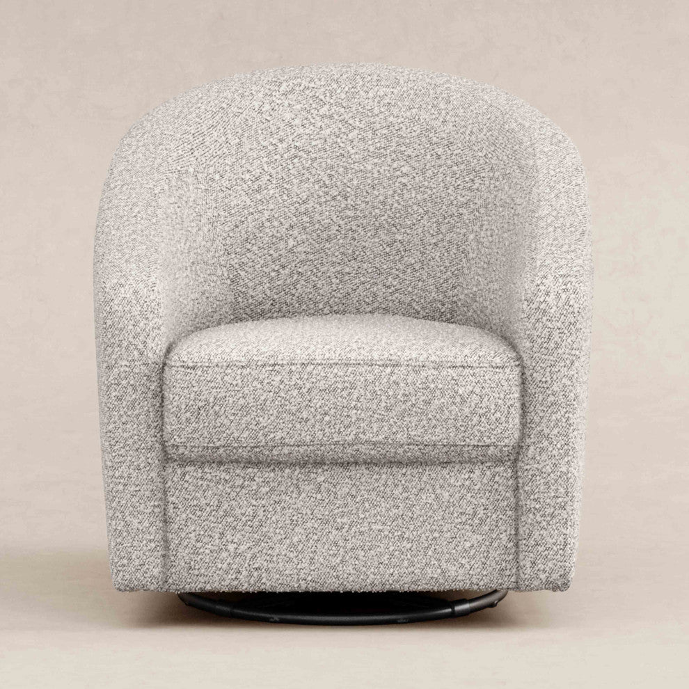 Madison Swivel Glider, Black White Boucle