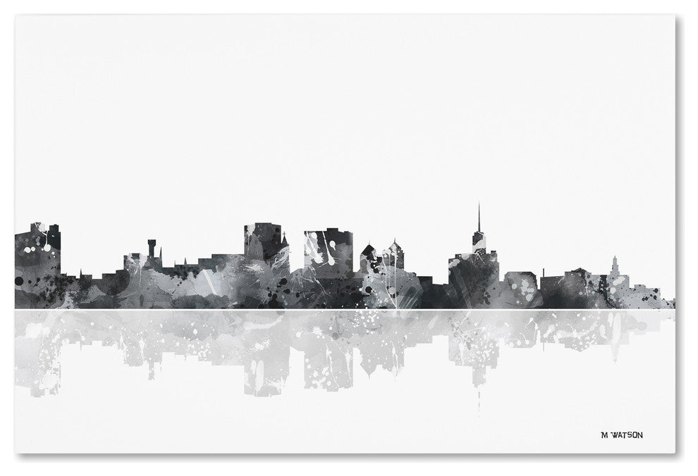 Marlene Watson 'Buffalo New York Skyline BG-1' Canvas Art, 22"x32"