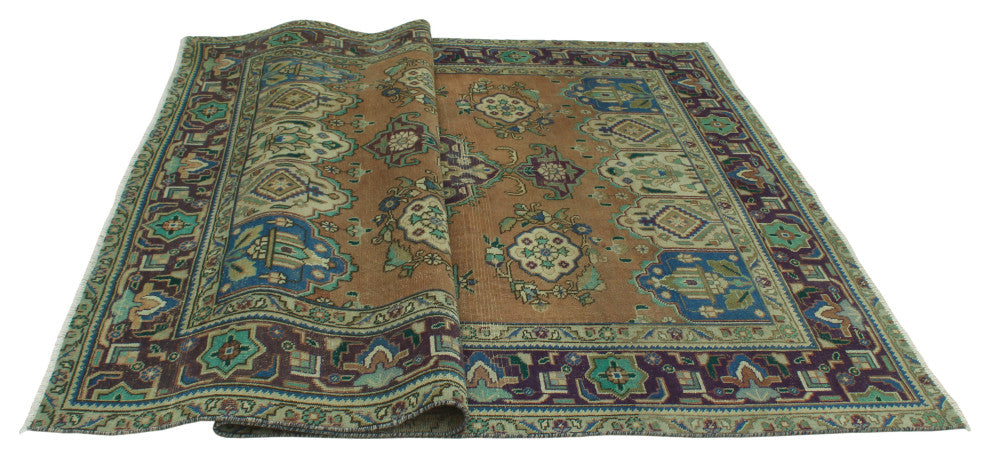 Fine Vintage Distressed Jailene Rust Rug