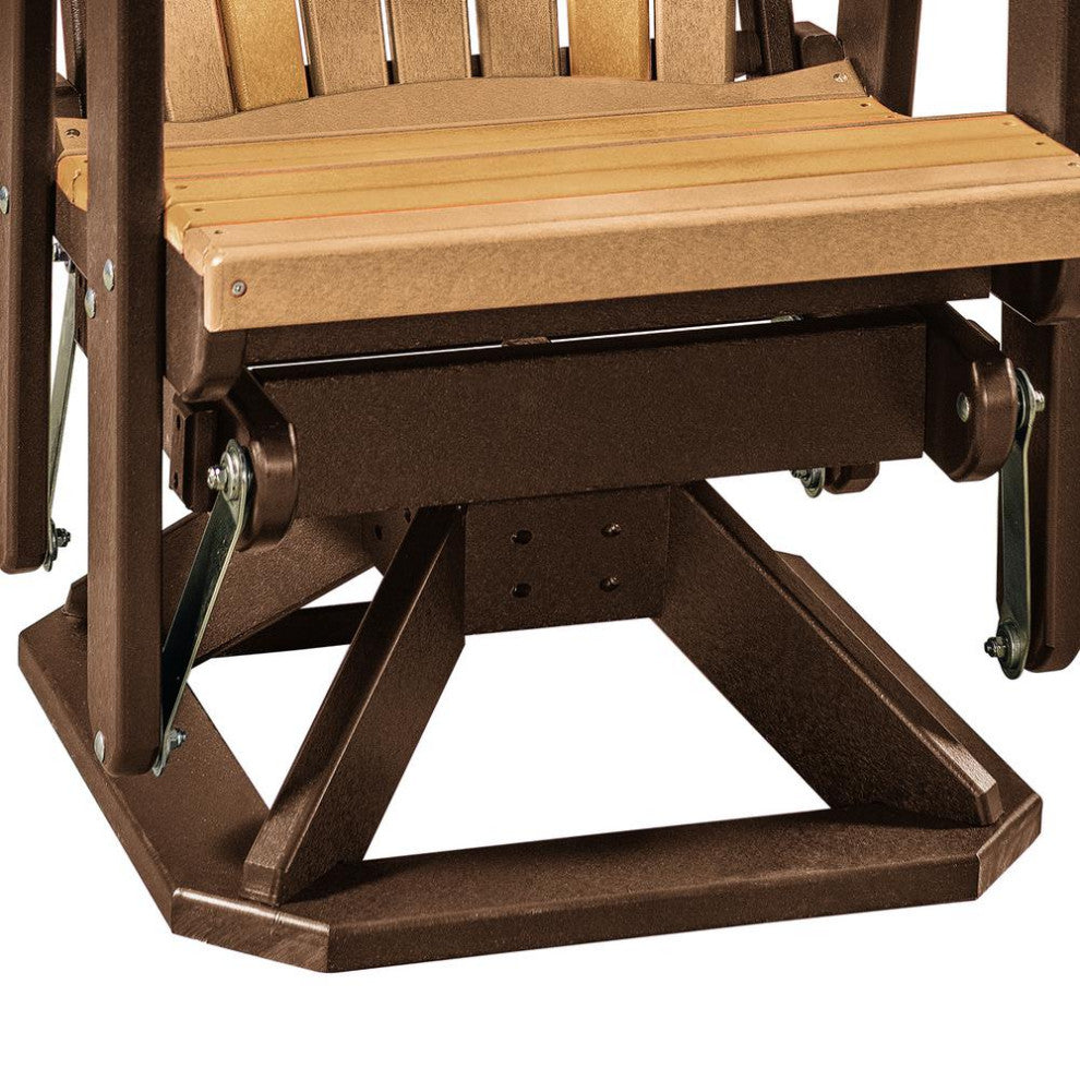 OS Home and Office Model 510CTB Fan Back Swivel Glider, Cedar and Tudor Brown