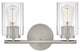 Lark Leta Small Two Light Vanity, Brushed Nickel