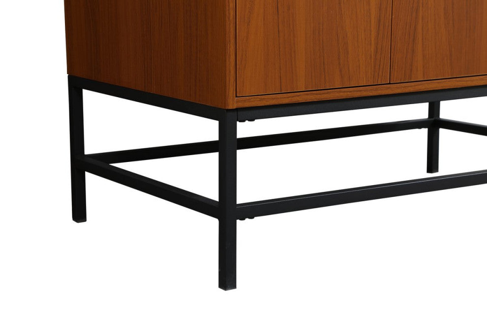 Home Living 22" Modern Teak-Light Bathroom Vanity