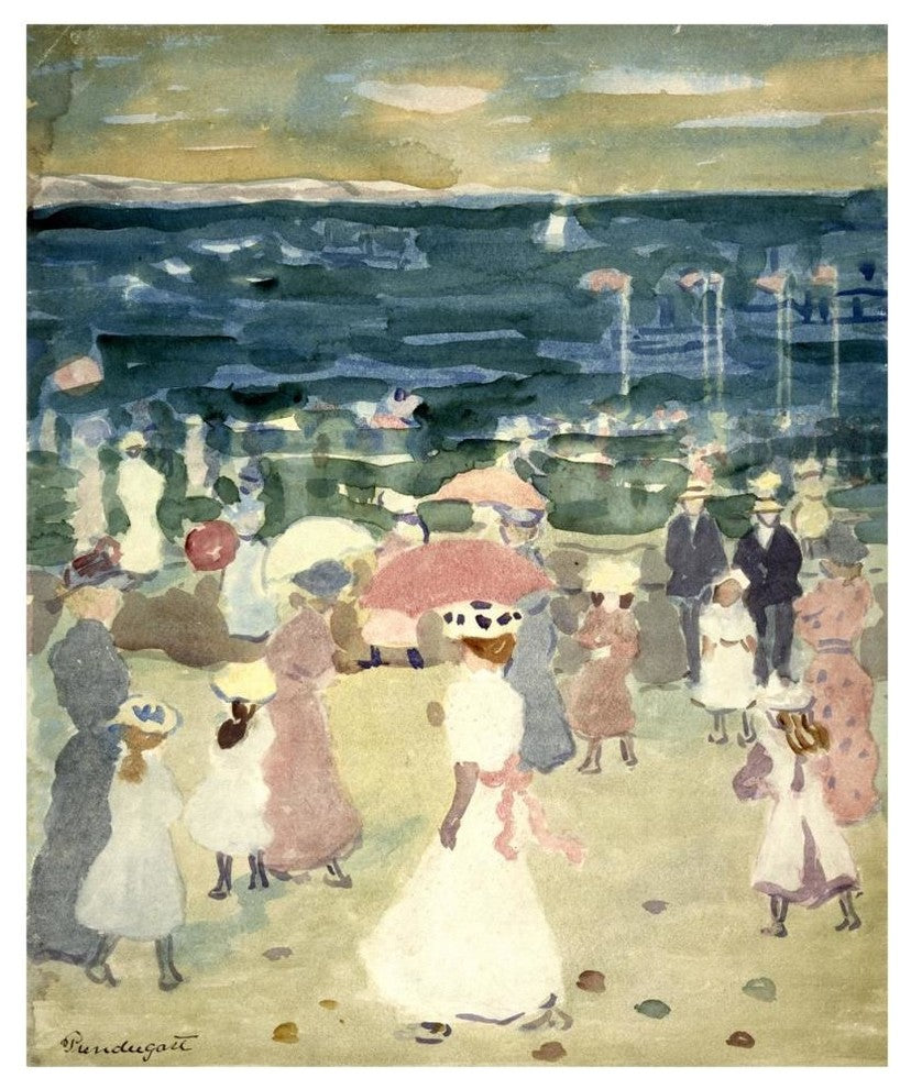 "Sunday on the Beach, ca. 1896-1898" Paper Art, 39"x46"