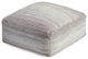 Rincon 34" x 34" x 16" Gray and Ivory Ottoman
