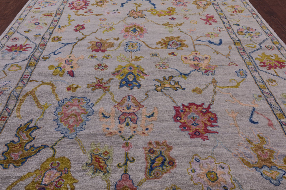 8' 9" X 12' 2" Turkish Oushak Hand-Knotted Wool Rug - Q14818