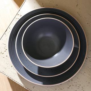 Stone Lain Lauren Stoneware 16 Piece Dinnerware Set, Charcoal