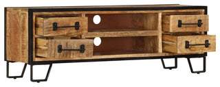 vidaXL TV Stand TV Unit Sideboard TV Console with Drawers Solid Mango Wood