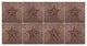 Hammered Copper Star Tile, 4"x4", Set of 8