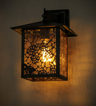 9W Seneca Lotus Leaf and Dragonfly Hanging Wall Sconce