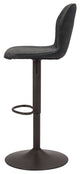 Bar Stool Chair Barstool, Faux Vinyl Leather, Steel, Vintage Black, Bronze