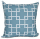Bamboo 1, Geometric Print Pillow, Teal, 16"x16"