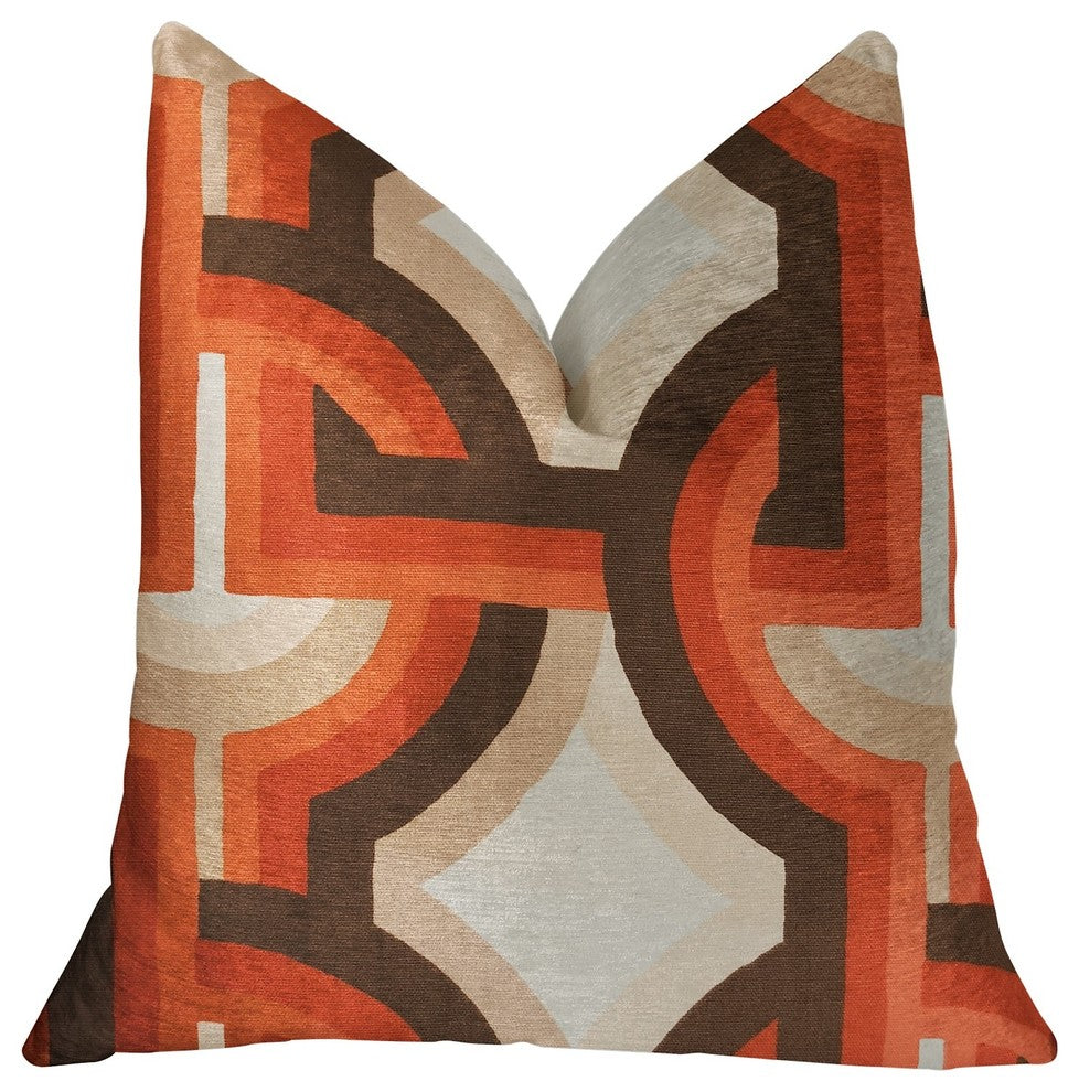 Delightful Chain Multicolor Luxury Throw Pillow, 26"x26"