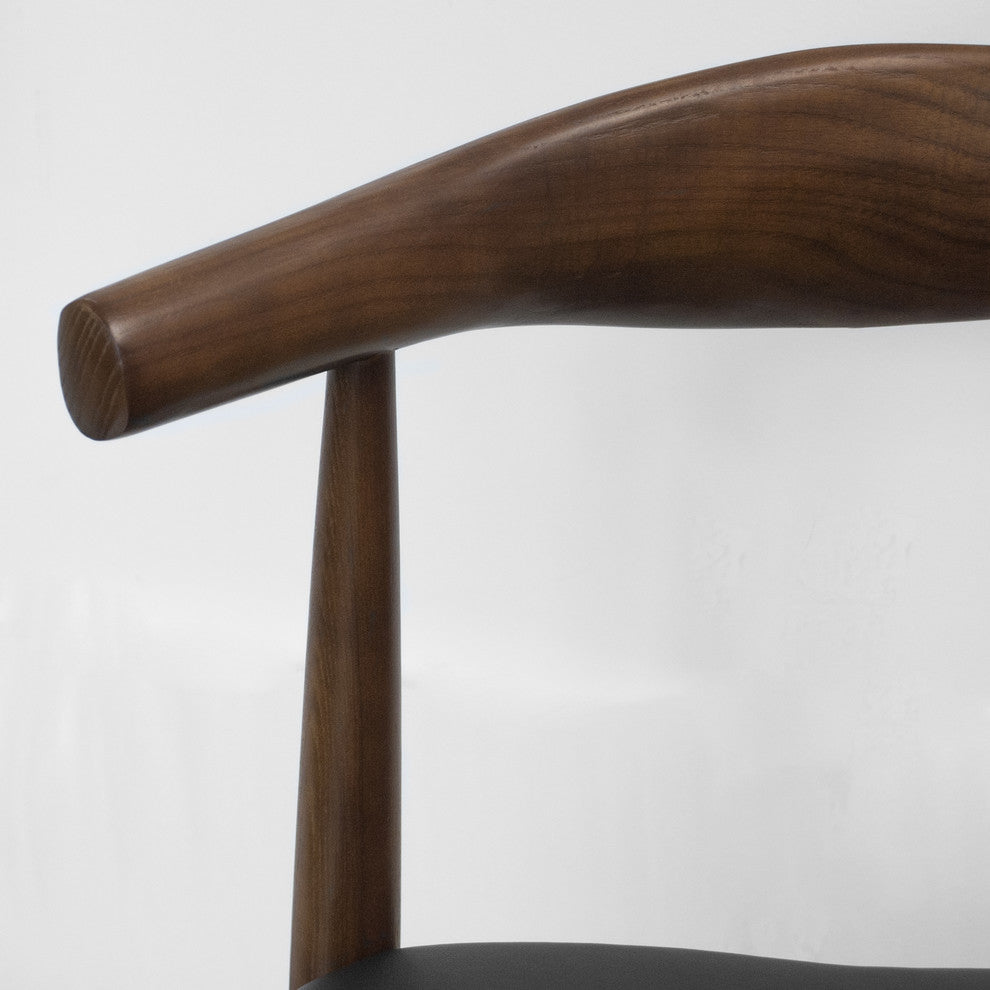 Mod Made Solid Wood Mid Century Modern Dining Chair, Walnut