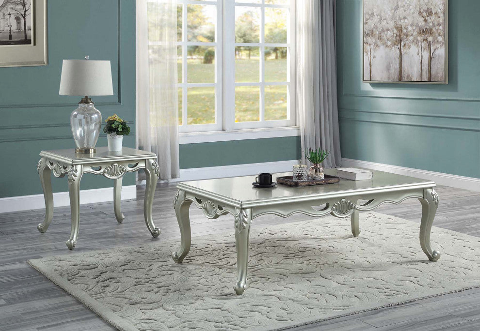 Wood Rectangular Coffee Table, Champagne