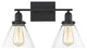 2 Light Bath Bar, Matte Black