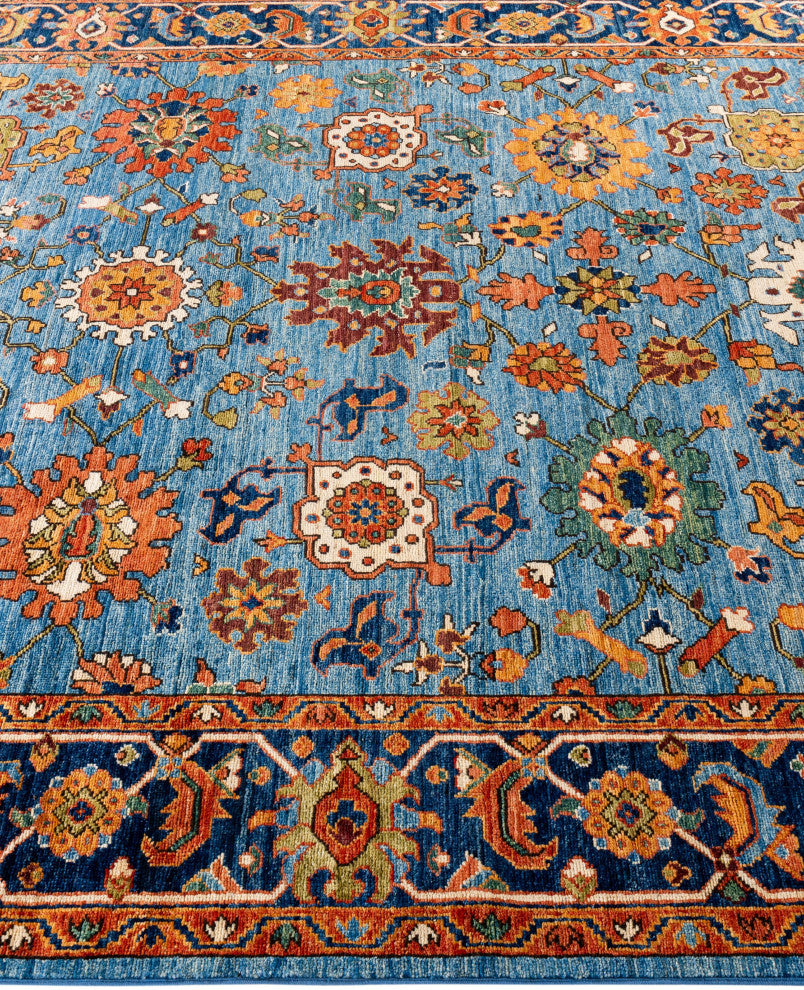 Serapi One-of-a-Kind Hand-Knotted Area Rug Light Blue, 6'2" x 9'0"