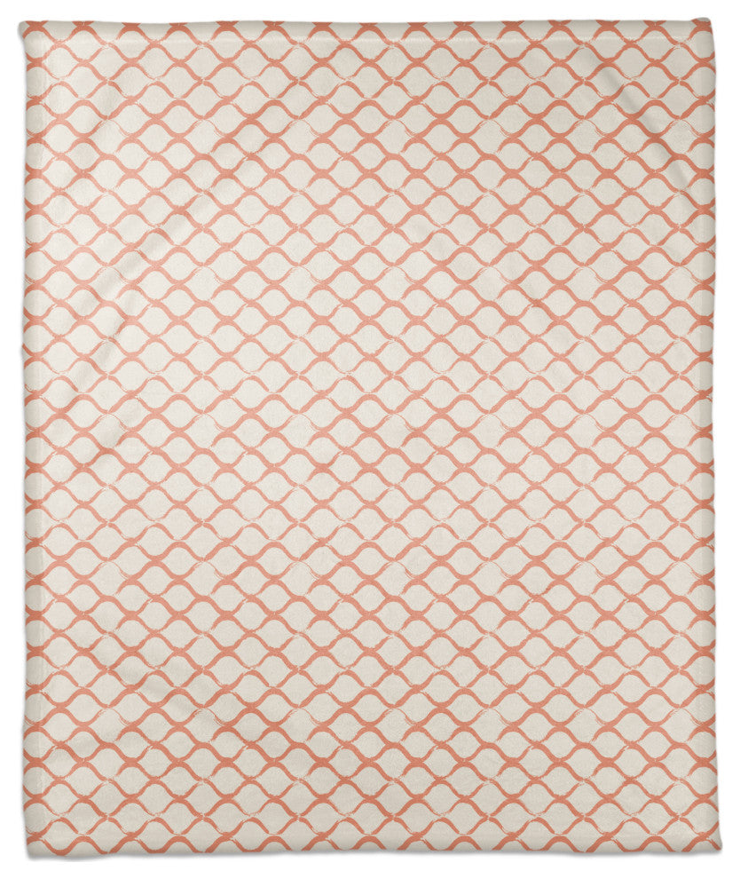 Fishnet Coral 50x60 Throw Blanket
