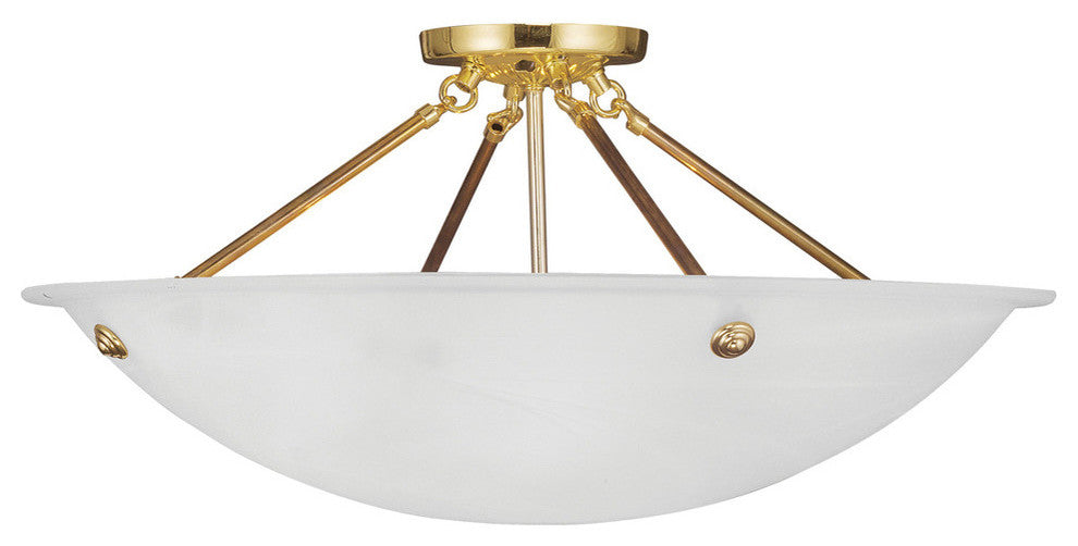 Oasis Ceiling Mount, Polished Brass