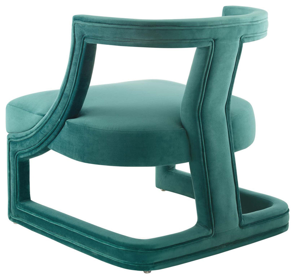 Armchair Accent Chair, Set of 2, Velvet, Teal Blue, Modern, Lounge Hospitality