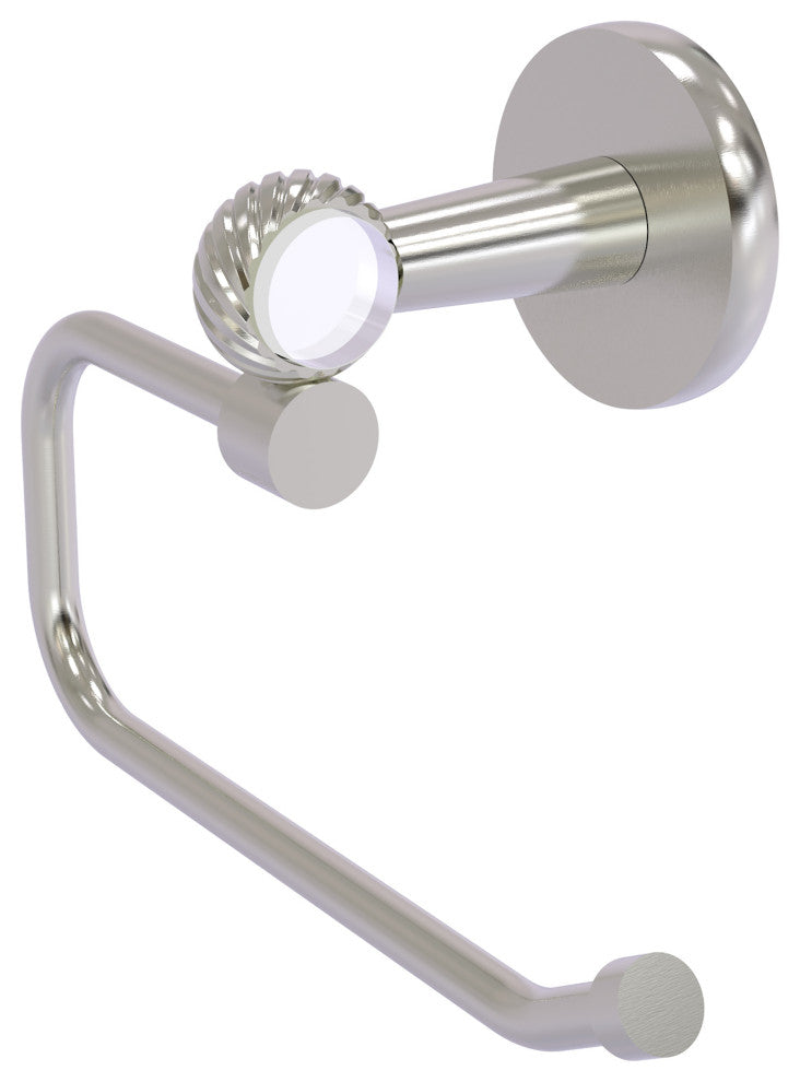 Clearview Euro Style Toilet Tissue Holder with Twisted Accent, Satin Nickel