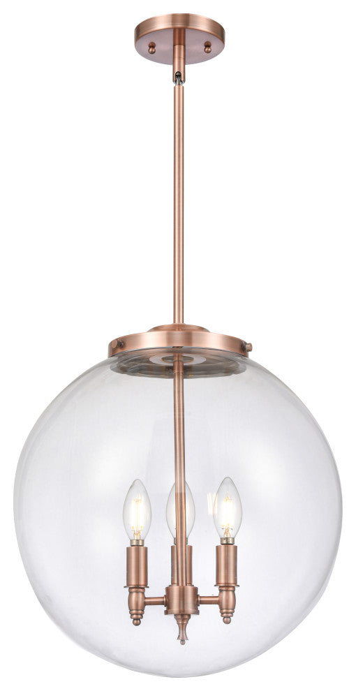 INNOVATIONS 221-3S-AC-G202-16-LED 3-Light Pendant Antique Copper
