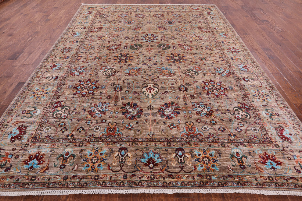 9' 1" X 11' 9" Persian Tabriz Handmade Rug Q11206