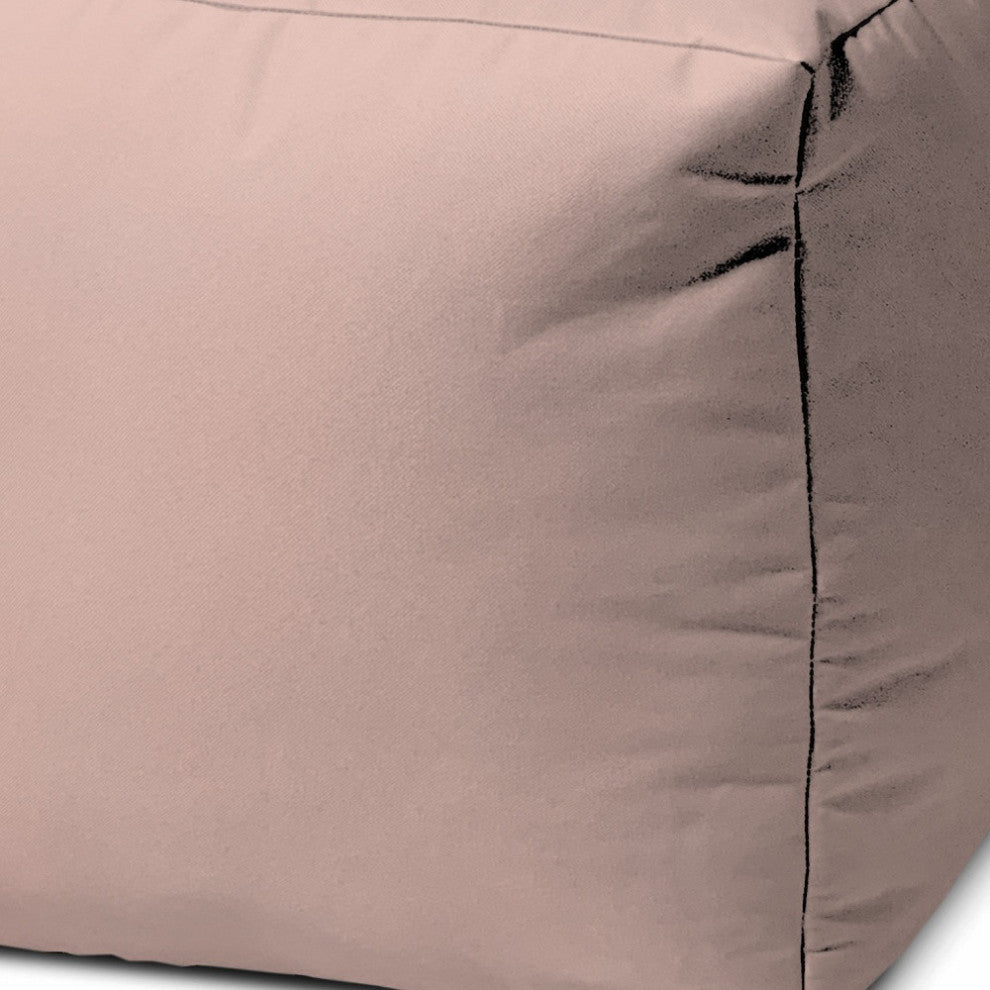17  Cool Pale Pink Blush Solid Color Indoor Outdoor Pouf Ottoman