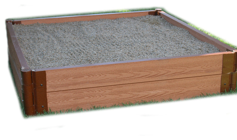 One Inch Series 4ft.x4ft.x11" Composite Square Sandbox Kit