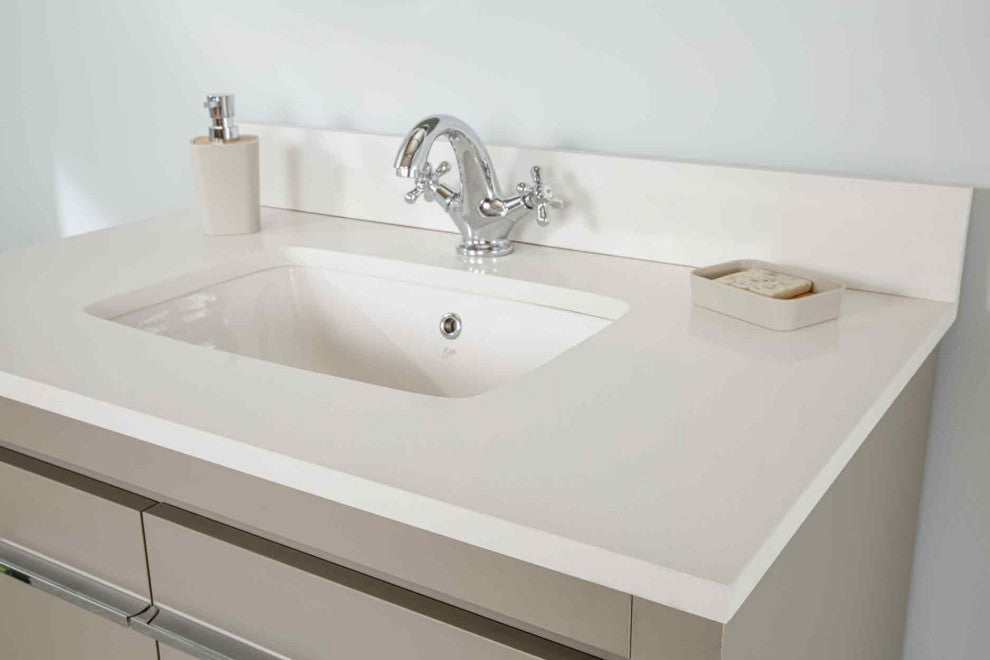 Mila Collection 36" Bathroom Vanity With Sink, Mirror, Countertop, Ash Gray