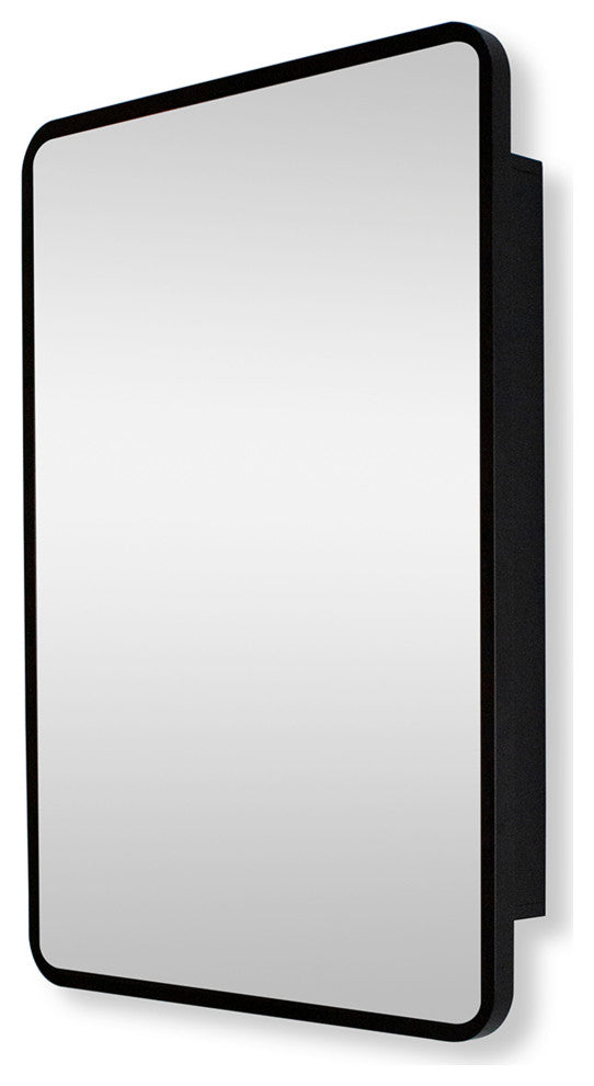 Rectangular Framed Surface/Recessed Mount Mirrored Medicine Cabinet with Shelves