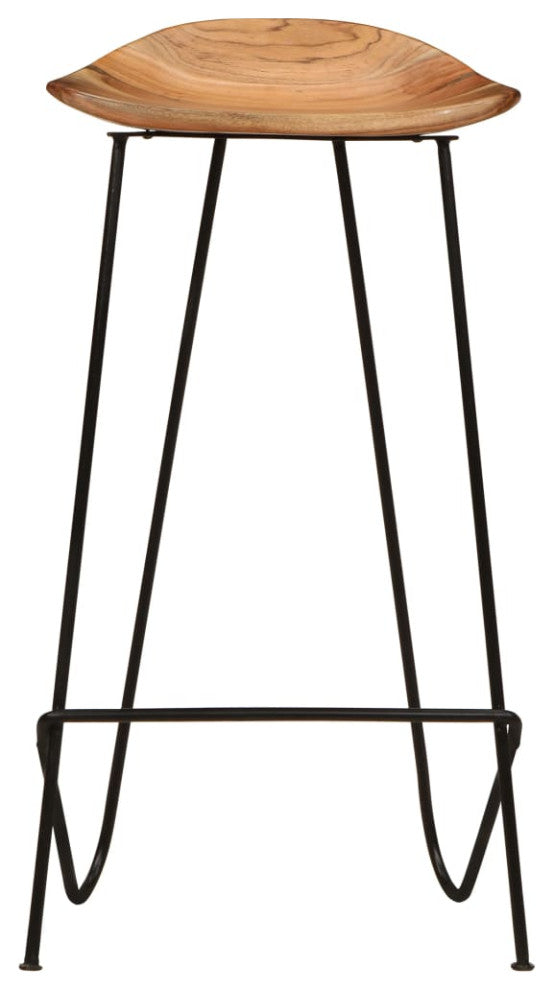 vidaXL Bar Stools 2 pcs Solid Acacia Wood