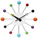 Orb Spoke 15" Mid-Century Modern Wall Clock - Multicolor