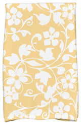 18"x30" Evelyn Floral Print Kitchen Towel, Yellow