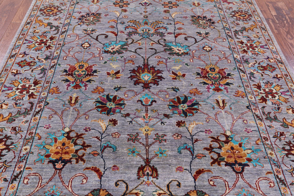 Hand Knotted Persian Tabriz Wool Rug 5' 0" X 6' 7" Q11285