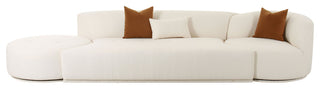 Fickle Cream Boucle 2-Piece Modular LAF Sofa