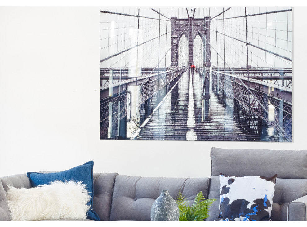 Industrial Brooklyn Bridge Wall Dcor - Multicolor